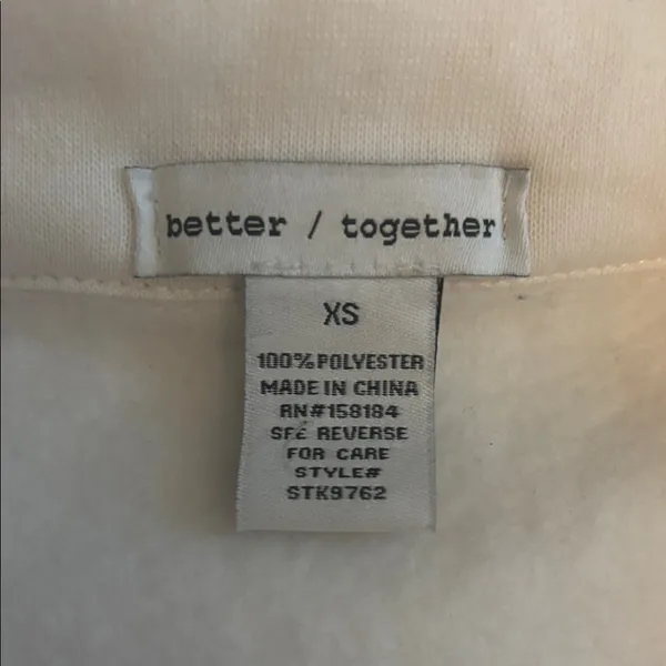 Better Together Cream Half-Zip Pullover Women XS - Image 2
