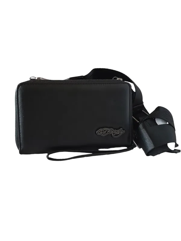 Ed Hardy Y2K Skull Print Crossbody Phone Wallet Bag - Image 2