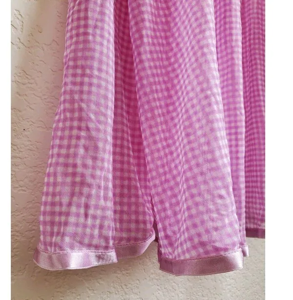 Victoria's Secret Babydoll Women Medium Bow Slip Semi Sheer Cami Pink Silky Trim - Image 8