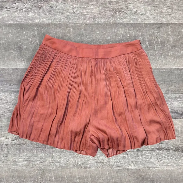 ee:some NEW Mini Pleated High Waisted Dress Short Womens S Coral Romantic Flowy - Image 2