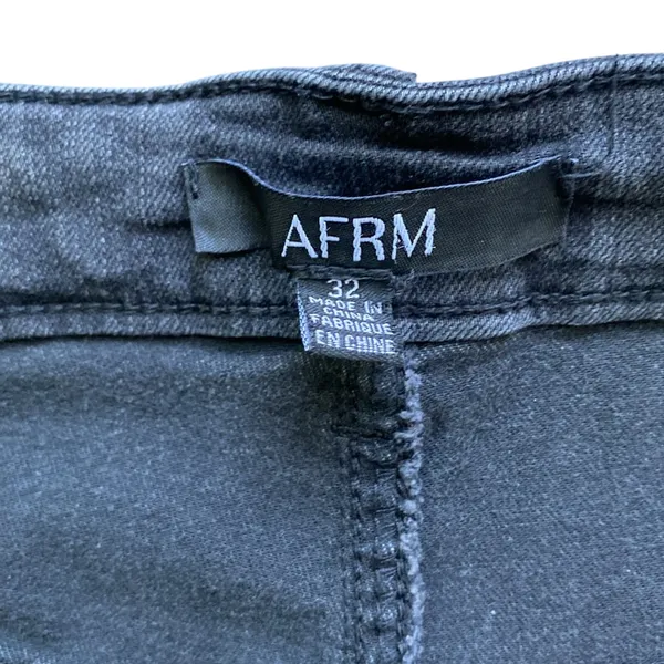 AFRM Huxley Bootcut Jean Womens Sz 32 Grey High Rise Y2K - Image 4