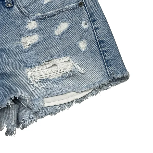 WOMENS Abercrombie & Fitch Harper Low Rise Denim Distressed Jean Shorts Size 10 - Image 5