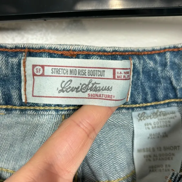 Levi's New Denim Jeans Mid Rise Bootcut 12 Short Misses - Image 10