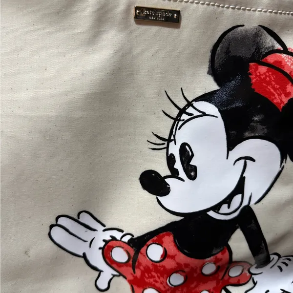 Disney Kate Spade Minnie Mouse Mickey Francis Tote‎ Bag Purse Disney E - Image 3