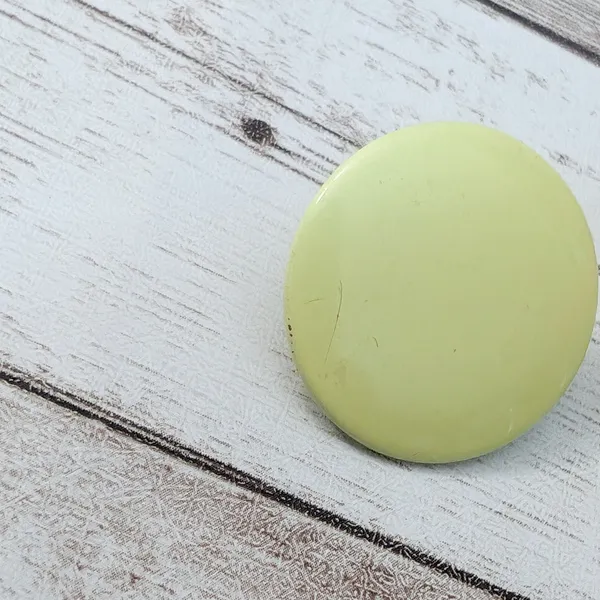 Vintage Clip On Earrings Retro Yellow/Green Circle 1" - Image 4