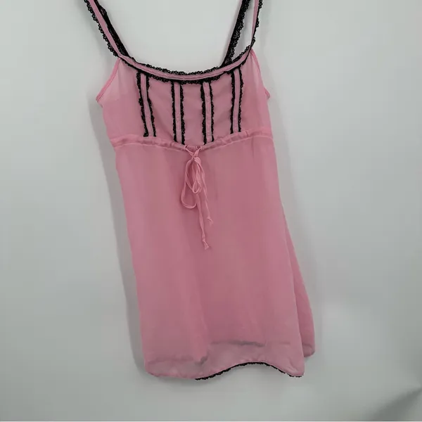 Vintage Y2K Pink Baby Doll Slip Gown Size Small Early 2000s - Image 3