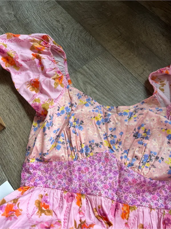 Love Shack Fancy Angie floral Midi Dress size 8 - Image 9