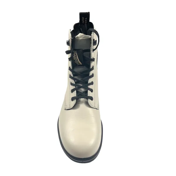 Blundstone Lace-Up Leather Boots Womens US 7 Cream Oat Combat Ankle Boot NEW - Image 6