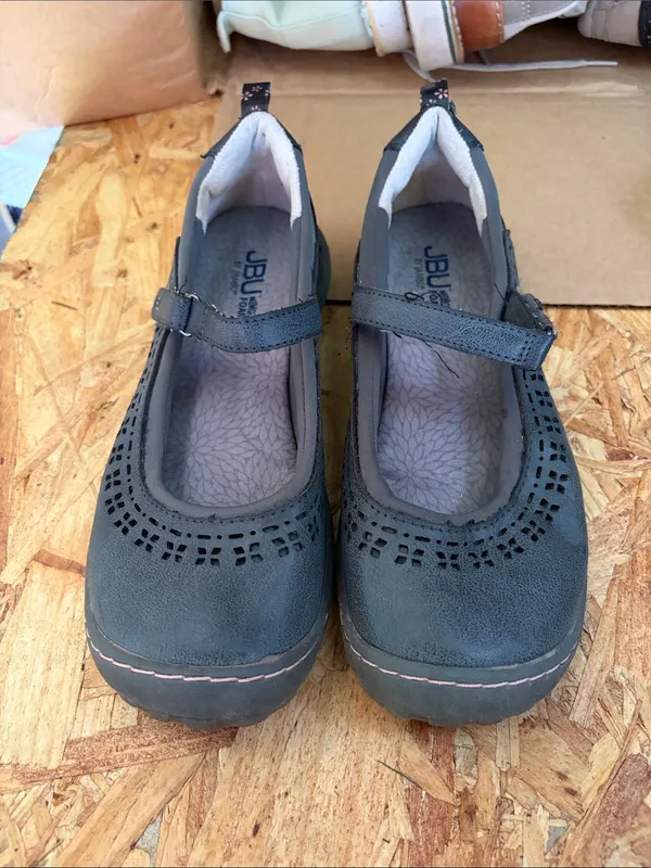 JBU Teal Perforated Mary Jane Flats - Image 2