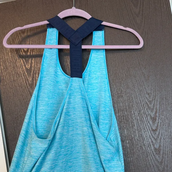 Under Armour Light Blue Racerback Tank Top - Image 3