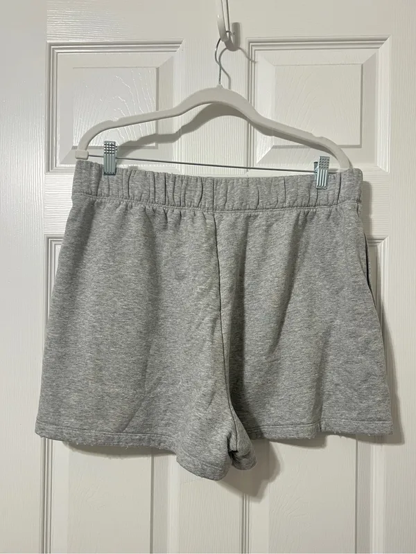 Nuuds Vintage Fleece Gray Oversized Loungewear Sweat Shorts XXL - Image 7