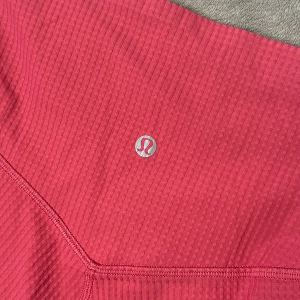 Lululemon‎ V Waist Yoga Tight 25" Grid Texture Leggings Size 8 Vintage Rose - Image 5