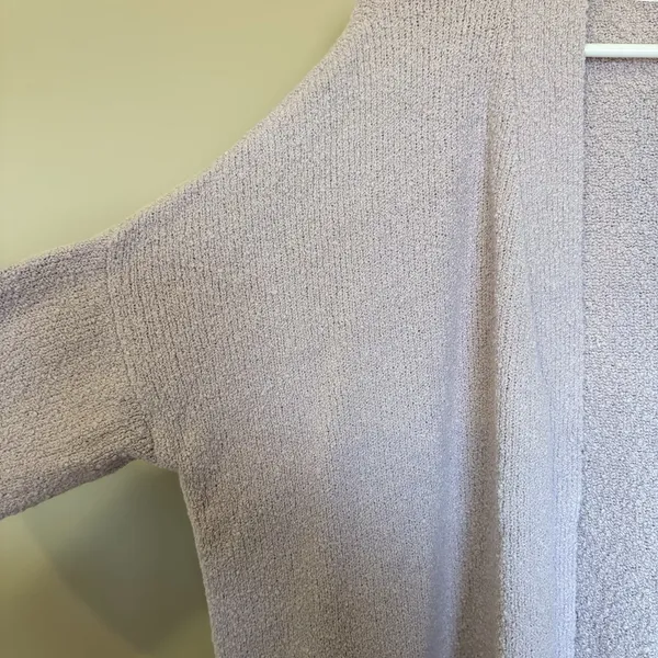 Rita Row‎ Amapola Spain Boucle Cardigan Lavendar Womens Oversized XS - Image 5