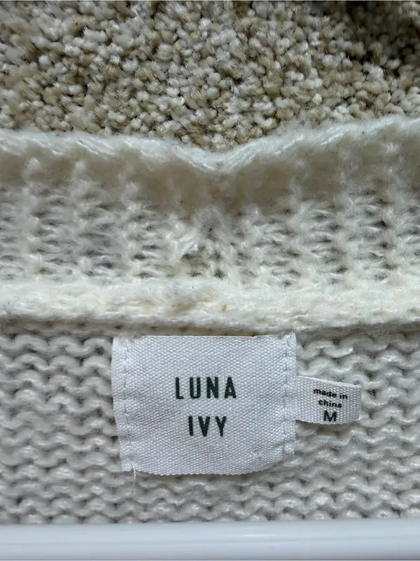 Candy cane knit cardigan medium holiday Christmas Luna Ivy sweater cute grandma - Image 9