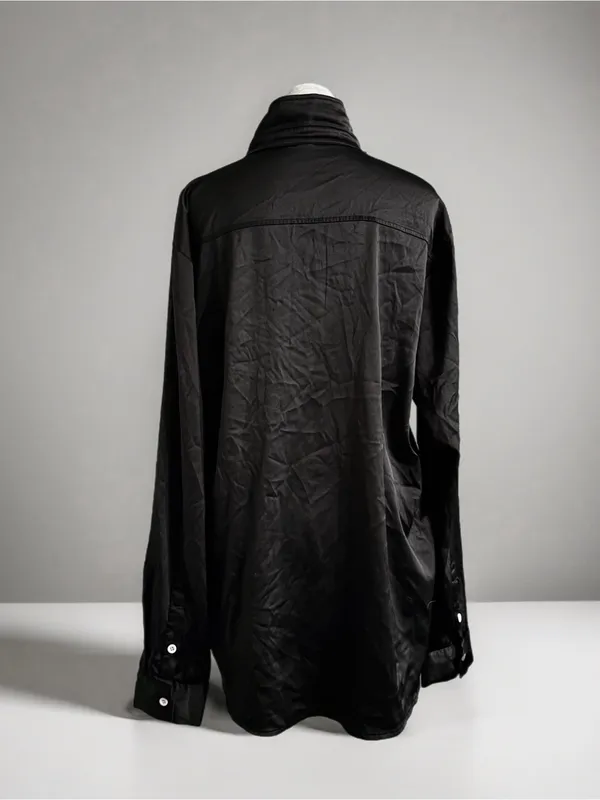 Women’s Black Long-Sleeve Shirt - Image 2