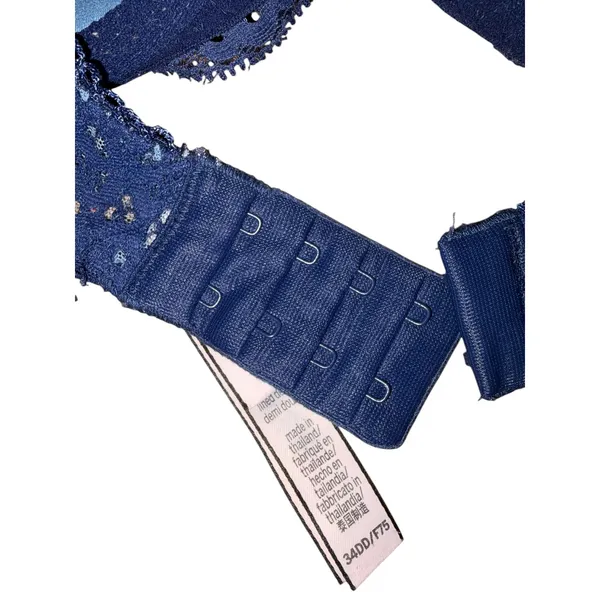 Victoria's Secret Dream Angels Lined‎ Demi Bra Navy Blue Lace 34DD 360275-3ET - Image 3