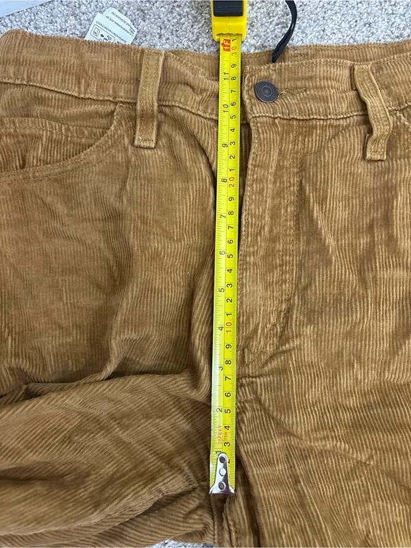 Levi's ‘94 Baggy Corduroy Pants Women's Size 28 Brown Cotton High Rise Straight - Image 7