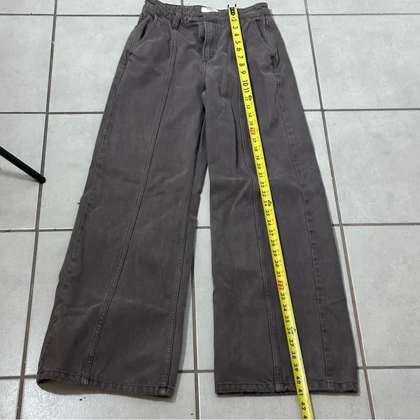 Cotton On Women Seam Wide Leg Dark Brown‎ Baggy Jeans Size 26 - Image 10