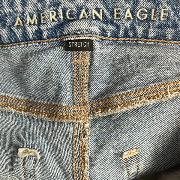 American Eagle Distressed Mom Jeans Size 0 | Ripped Straight Leg | 90s Y2K - Image 7