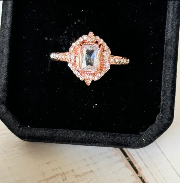 Rose Gold Ring, Size 8 - Image 3