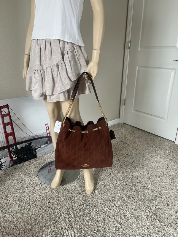 Coach Evelyn Large Shoulder Bag With Quilting - Image 8