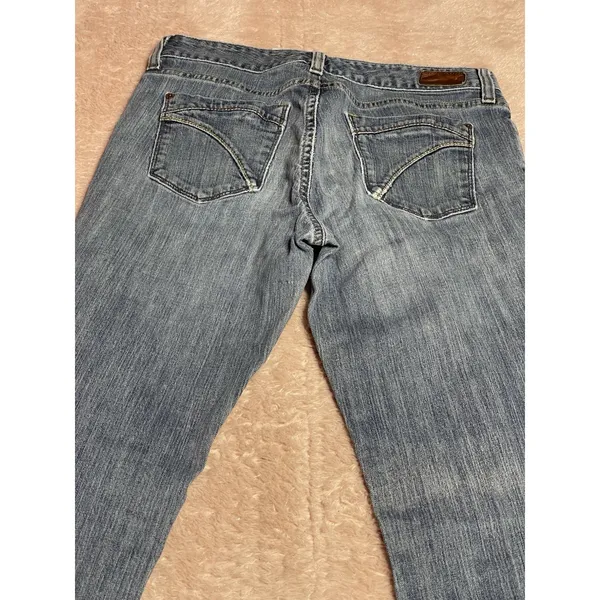 Eddie Bauer Jeans‎ Women's 6L Blue Cotton Denim Mid Rise Wide Leg Casual Bin11 - Image 6