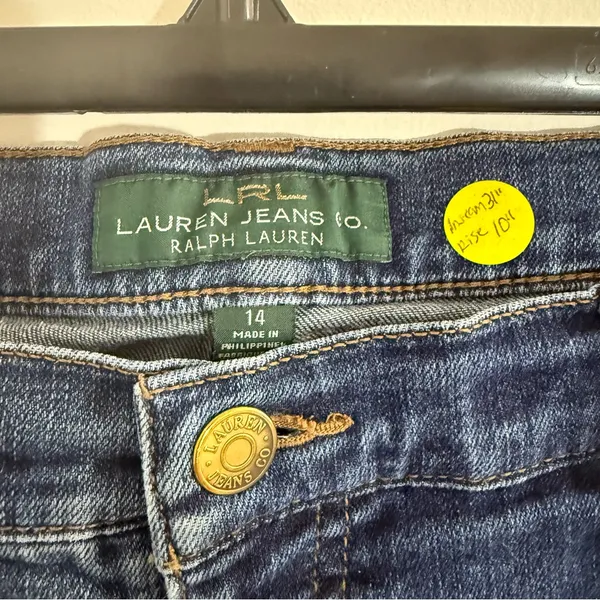 Lauren Ralph Lauren Dark Blue Straight Leg Jeans Size 14 with 31” inseam - Image 2