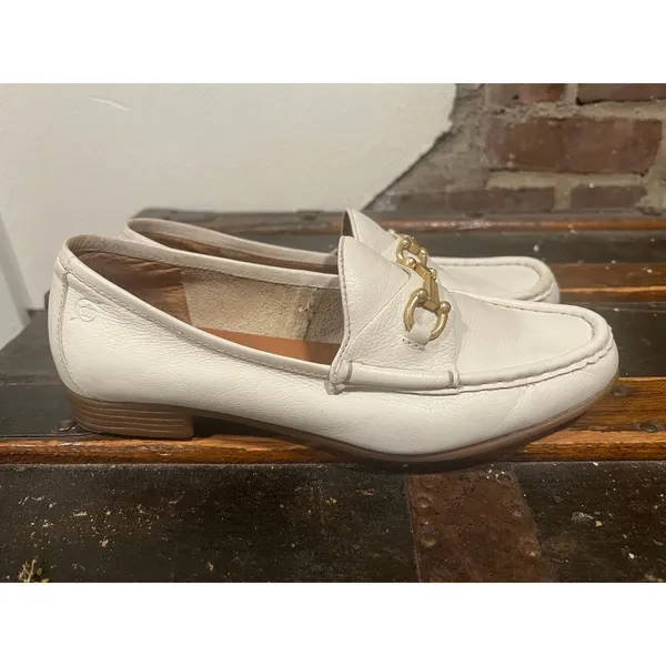 Born Women's Ardsley Preppy Loafer Leather White 8.5 Business Casual Officewear - Image 3