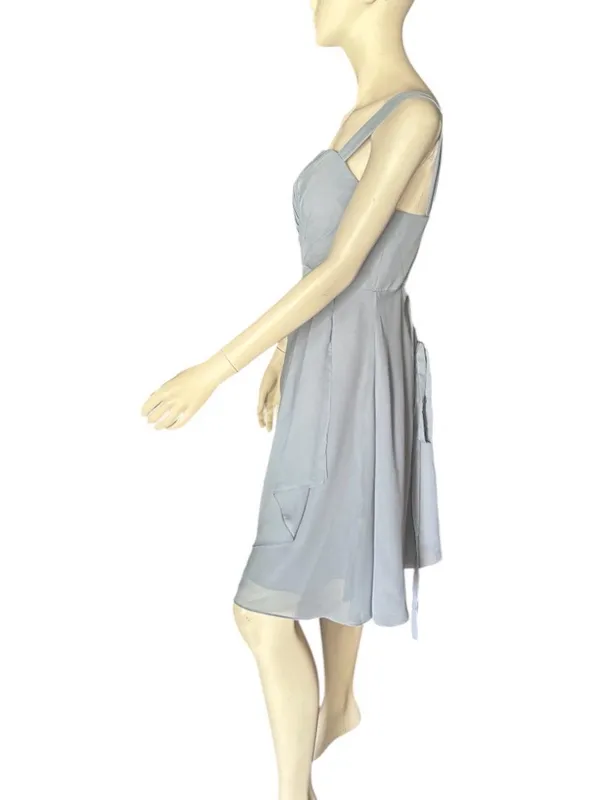 HY Chiffon Two-Piece Midi Dress Blue Size 8 NWOT - Image 5