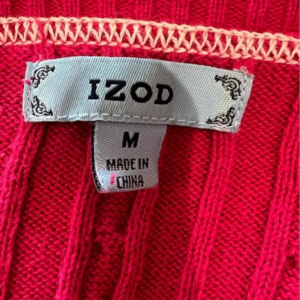 IZOD Women's Cable Knit Sweater Hot Pink Medium - Image 4