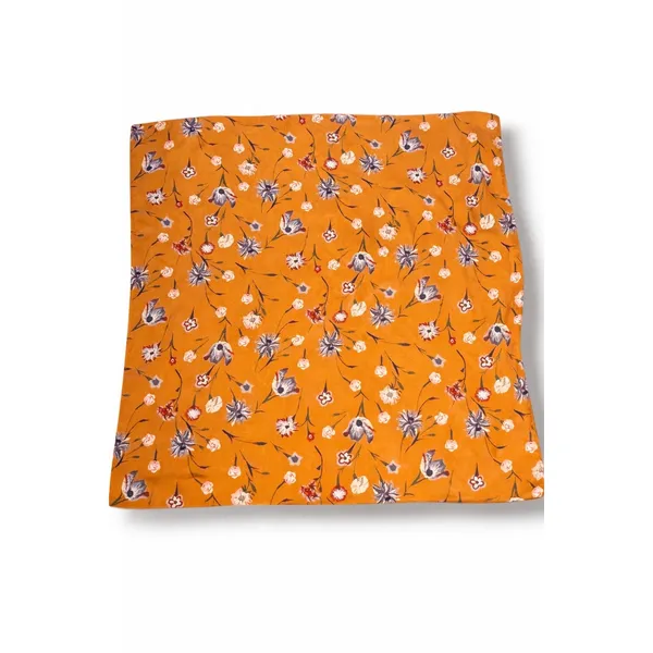 Rust‎ Floral Bandana Scarf Cottagecore Boho Square Neck Scarf Wrap Lightweight - Image 2
