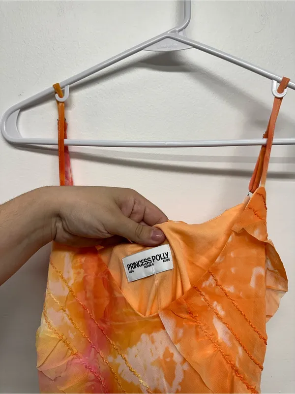 Princess Polly Lars Maxi Dress Orange Multi - Image 8