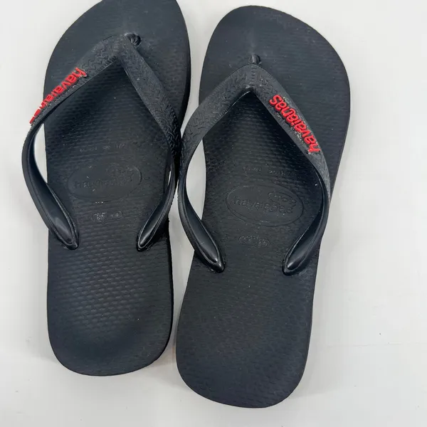 Havaianas black slip on thong flip flop sandals basic neutral every day unisex - Image 4