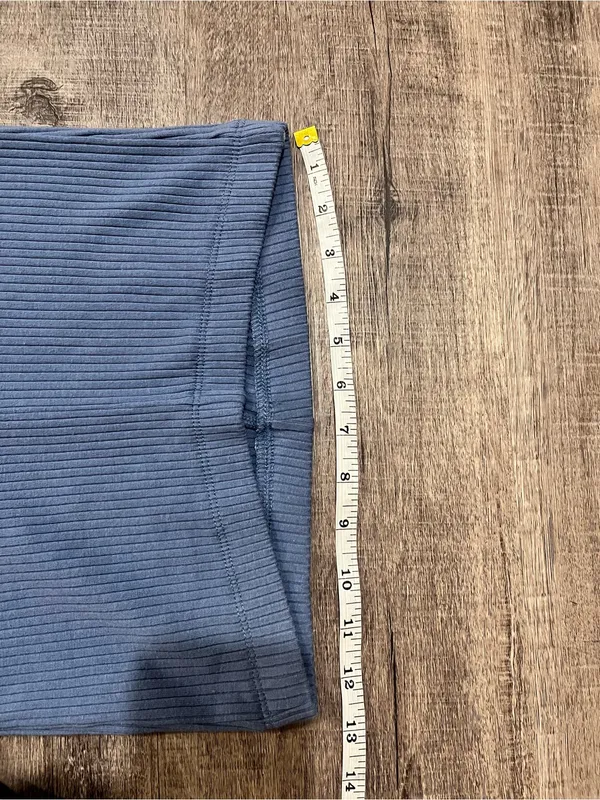 AERIE Kick It Ribbed Super Flare Pants in Blue - Image 7