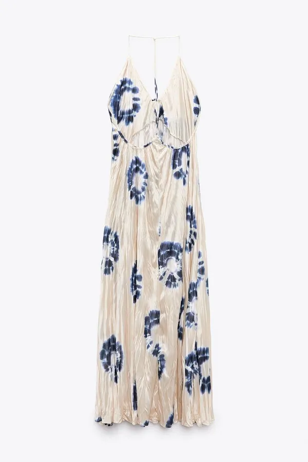 Zara dress maxi oversize fit boho blogger prints casual summer vacation wedding - Image 15