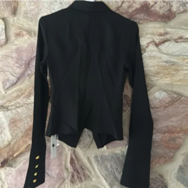 Commense Metal Button Cutout Polo Shirt size large - Image 5