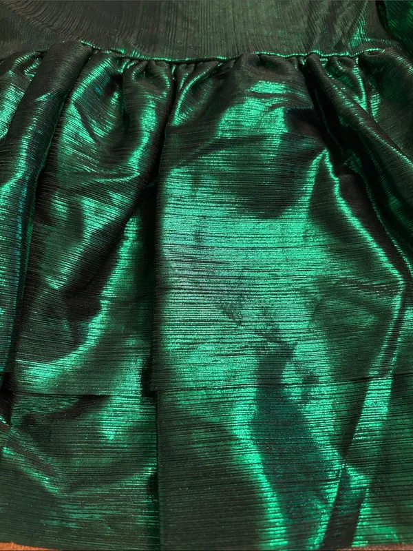 Pomander Place Tuckernuck Lilith Dress Emerald Green Midi Statement Sleeve L NWT - Image 5