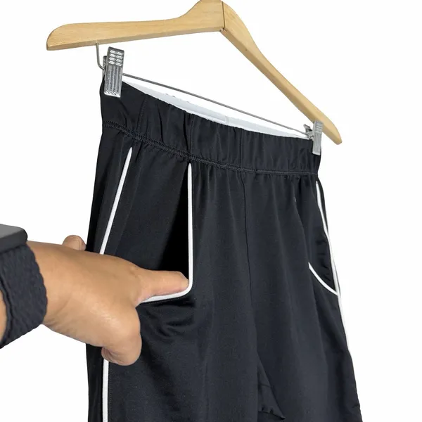 Gymshark Recess Joggers Womens XS Black White Piping Pockets Stretch GLBT5105 - Image 11