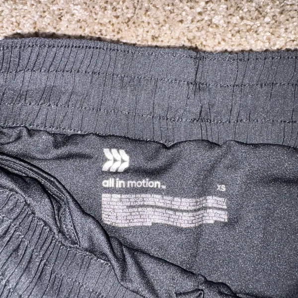 All in Motion Women's Black Athletic Activewear Shorts Drawstring Pockets XS - Image 2