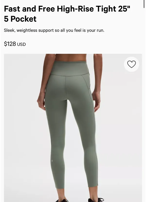 Fast And Free 25" Lululemon sage green - Image 6