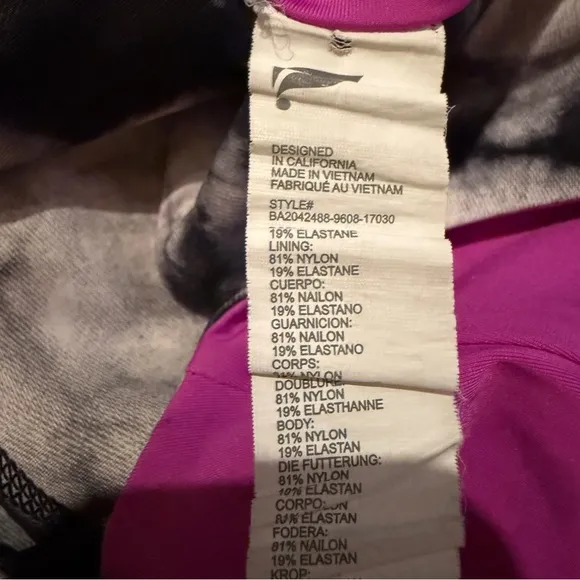 Fabletics Harlow Reversible Medium Impact Sports Bra Sz S Tie Dye Bright‎ Pink - Image 7