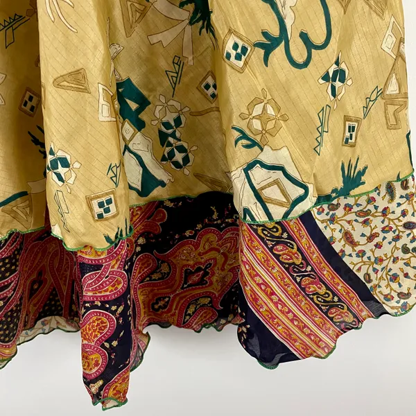 Reversible Wrap Maxi Skirt BINS612 - Image 4