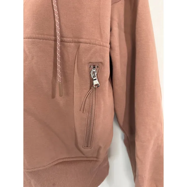 Old Navy Active Dynamic Fleece Quarter Zip Sweatshirt Mauve Brown Women's Medium - Image 3