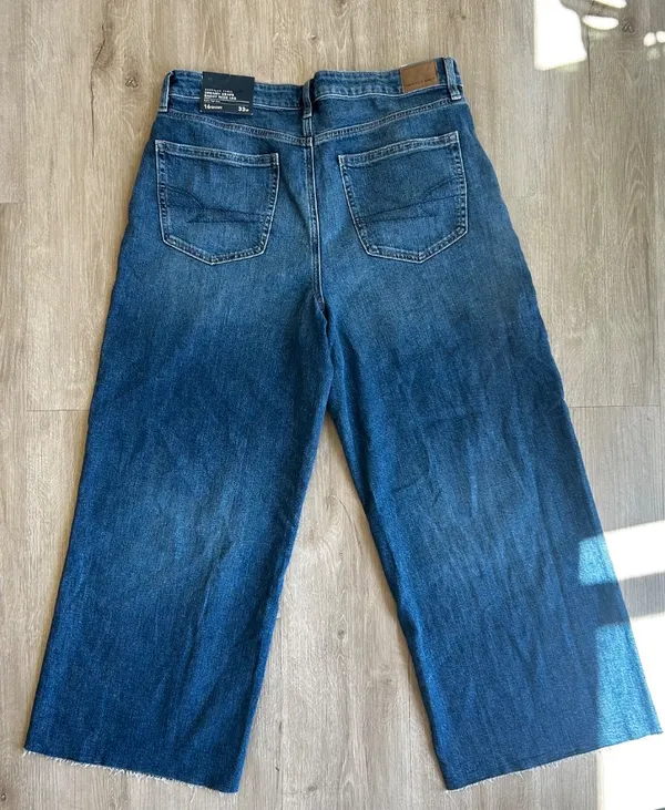 American Eagle Dreamy Drape Baggy Wide-Leg Jeans – 16 Short – NWT - Image 2