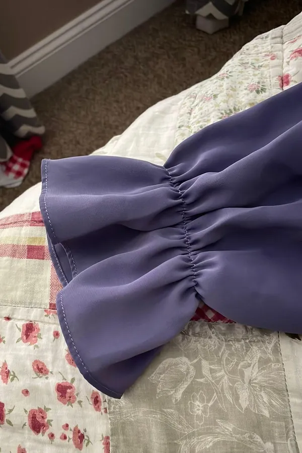 Long Sleeve Blue Mini Dress - Image 2