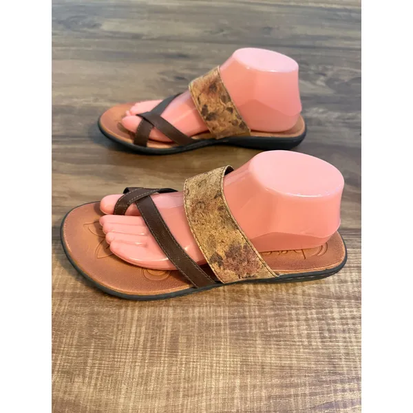 BOC Born Concept Women Brown Cork Strap Thong Sandals‎ Size 9 - Image 9