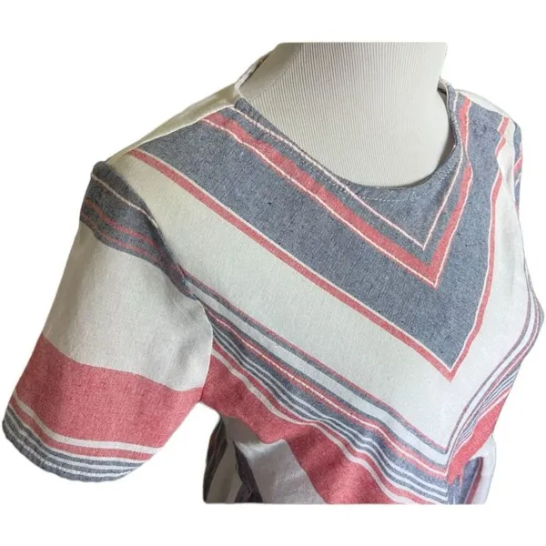 Womens Ces Femme Cotton Candy Striped Resort Dress - Sz S - Image 3