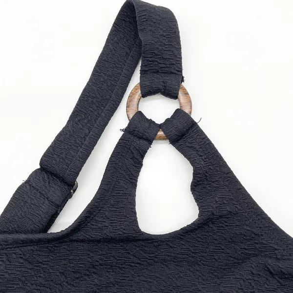 Time and Tru Bikini Top Women Small One Shoulder O-Ring Minimal Swim‎ Indie - Image 5