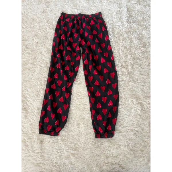 Victoria's‎ Secret Pajama Pants Women's XS Black Red Hearts Lounge Sleepwear - Image 2