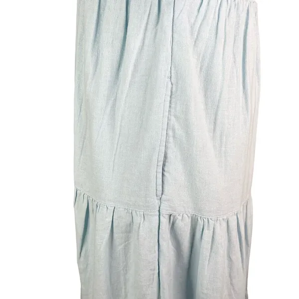 Abercrombie & Fitch Midi Dress XXS Blue Smocked Tiered New - Image 8